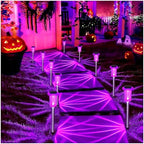 DenicMic Solar Halloween Lights Outdoor 15 Pack Purple LED Halloween Decor - Image 5