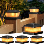 btfarm Solar Post Cap Lights Flickering Flame, Fit 4x4 3.5x3.5 Wooden/Vinyl by btfarmdecorativelighting