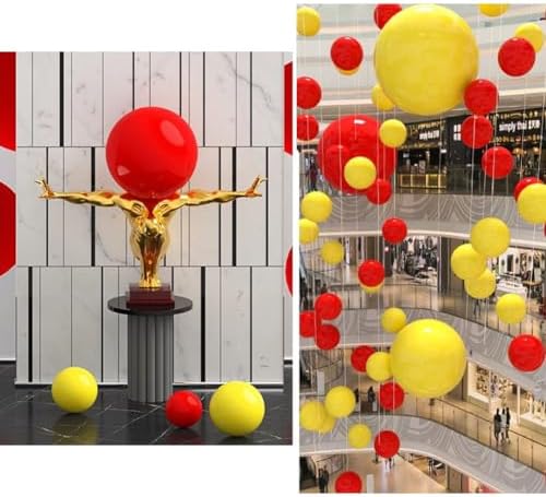 25cm/10 inch Garden Sphere Mirror Gazing Ball,Yellow Stainless Steel Polished Reflective Smooth Hollow Globe Ball,Durable Colorful and Shiny Decorations Addition to Garden Patio Yard Home - Image 3