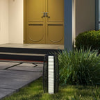 Outdoor Solar Floor Lamp, Rattan Garden Lantern with Auto LED Light, Gray - Image 4