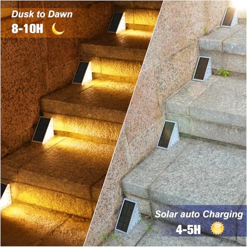 VOLISUN Solar Step Lights Outdoor Waterproof, LED Outdoor Stair Lights - Image 2