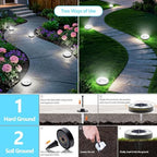 Joomer 16 Pack 2.9inch Solar Ground Lights Outdoor, White - Image 2