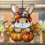 Cute Little Bunny Autumn Acrylic Suncatcher - Image 4