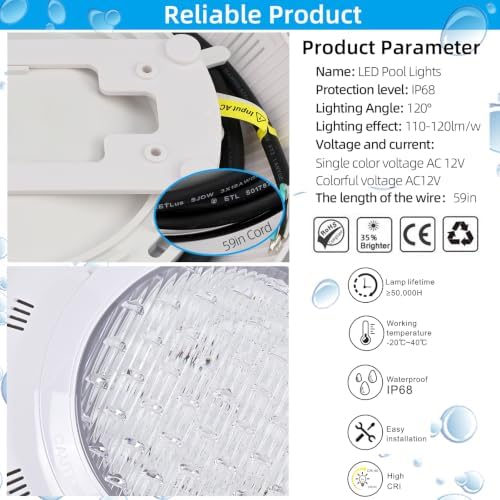 LED Pool Light Inground Pool, RGB Color Changing Pond Lights - Image 5