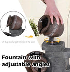 TITIMO 39.3" Outdoor Water Fountain and Waterfalls, 5 Tiers Garden Fountain - Image 3