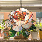 Pink Peony Acrylic Suncatcher - Image 4