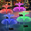 MRHEPHAESTUS Solar Garden Lights, 4 Pack Solar Star Jellyfish Lights 7 Color Changing Fiber Optic Light Gardening Gifts for Mom Grandma Women, Flower Light for Outdoor Yard Garden Decor by MRHEPHAESTUS