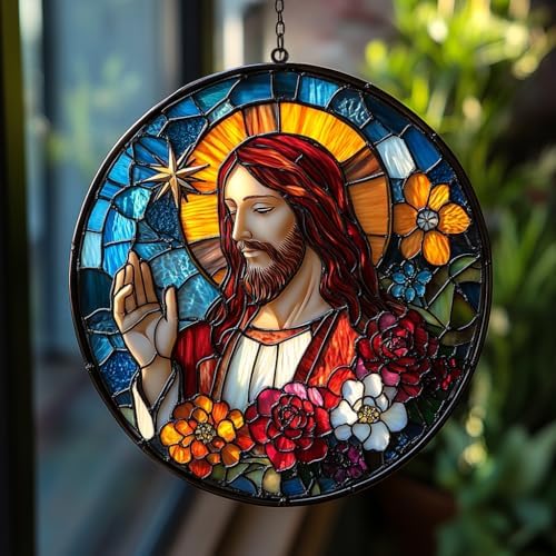 Jesus Christ Acrylic Suncatcher by AVAGAN