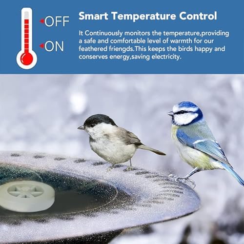 Bird Bath Heater Thermostatically Controlled Full Coverage De Icer for Winter Outdoor Fountain Water Heating - Image 5