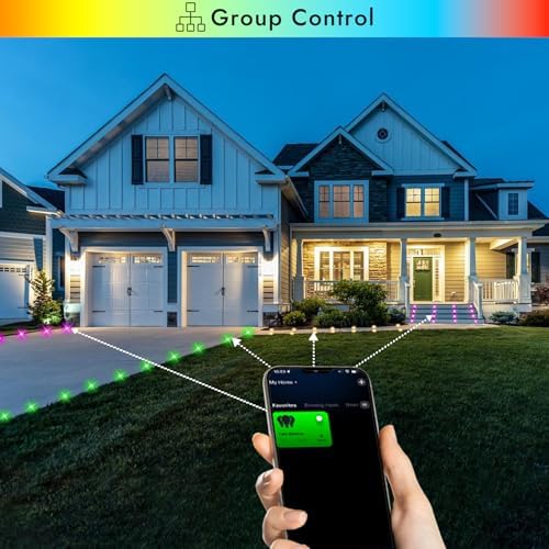 FVTLED LED Deck Lights Kit, 30pcs Φ1.22 WiFi Smart Phone Control Low Voltage Recessed RGBW Deck Lighting Waterproof Outdoor Yard Path Stair Decor, Black - Image 3