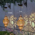 Hanging Solar Lantern Outdoor Decor 2Pack, 9.5In Moroccan LED Lights for Outside Garden Decorations, Waterproof Solar Lanterns Garden Gifts for Mom, Women, Patio, Yard (Copper) - Image 5