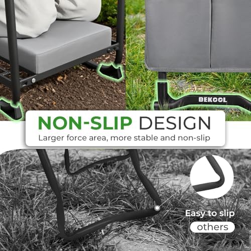 Foldable Garden Kneeler Seat, Garden Stools for Seniors, Heavy Duty Stool - Image 5