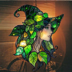 Leafy Witch Acrylic Suncatcher - Image 7