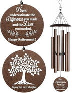 Retirement Wind Chimes, 32" Copper Aluminum, Modern Style, Adjustable, Outdoor Use by NETAEX