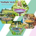 Metal Bird Bath for Outdoors, 28.4" Freestanding Garden Metal Birdbaths with Stable Upgrades Stake, Easy to Clean Birdfeeder for Outside Garden Yard Lawn Decor(Gradient Purple) - Image 7