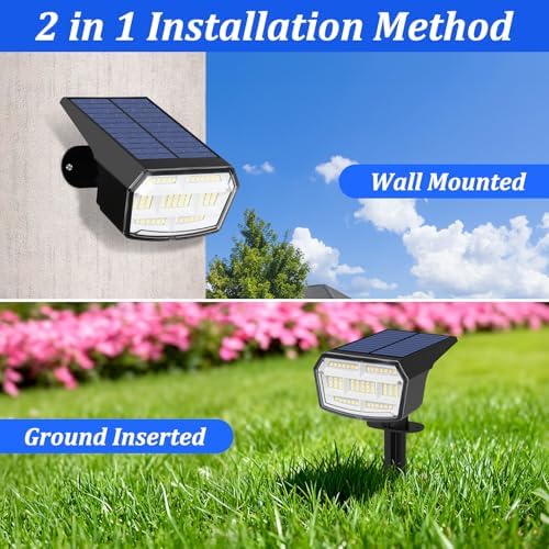 6-Pack Solar Spot Lights Outdoor Waterproof, Landscape Spotlight Cool White - Image 6