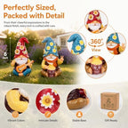 2Pack Garden Gnome Outdoor Statue, Fun Guitar and Drum Dwarf Rock Music Decoration, 6'' Hand Drawn Resin, Unique Home Gift for Music Enthusiasts and Gardeners - Image 4