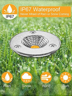 ZUCKEO Low Voltage Landscape Lights 3W LED Well Lights, 12V-24V Landscape Lighting Outdoor In-Ground Light IP67 Waterproof Paver Light for Pathway Deck Step Garden Warm White (2 Pack) - Image 2