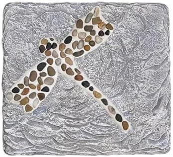 Stepping Stones for Garden Decor, Handcrafted Outdoor Path Accents, Decorative Commemorative Pebble Path Stones for Courtyards and Lawns by Unknown