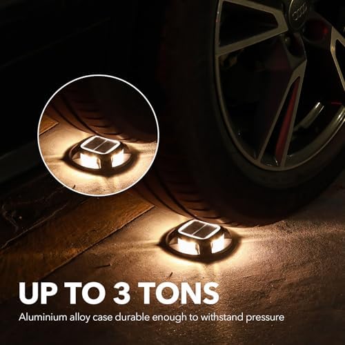 AGPTEK Solar Driveway Lights Outdoor 12 Pack, 2 Color Modes LED Deck Dock - Image 5
