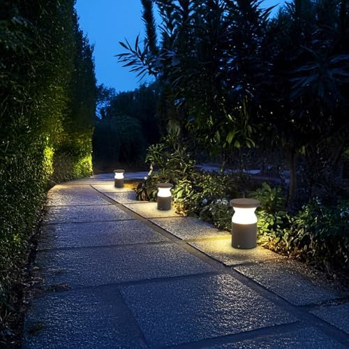 Outdoor Bollard Light, LED Exterior Garden Lighting Fixture, IP54 Stainless Steel Body, PC Light Cover, Modern Outdoor Lighting for Yard Park Courtyard Pathway Patio Entrance Area - Image 7