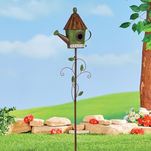 BAYN 57” Metal Bird House Stake for Outside Decorative - Image 6