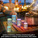 ALAZA Mysterious Tree Colorful Flameless Candles, LED Pillar Candles with Remote Timer, Battery Operated Candles Set of 2 - Image 4