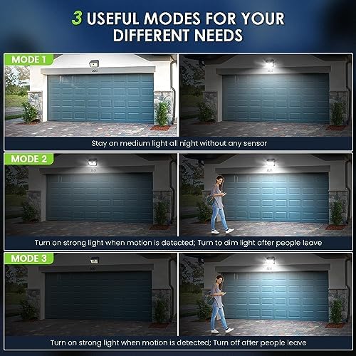[20 Packs] Solar Motion Lights Outdoor, Ultra Bright Solar Fence Lights with Motion Sensor, IP65 Waterproof Security Light 3 Modes, 270° Lighting Angle, Wall Lights for Deck Patio Fence Garage Door - Image 5