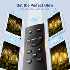50FT Outdoor String Lights with Remote & Dimmable, 18+1 Shatterproof Waterproof Bulbs, Dimmable Outside Hanging Patio Lights for Backyard, Porch, Deck, Garden 2700K Warm White - Image 5