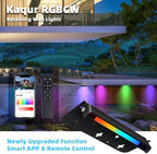 Kaqur 8 Pack 7 Inch 5W RGBCW Retaining Wall Lights, App & Remote Control - Image 2