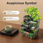 Indoor Waterfall Fountain,12.6in LED Desk Rockery - Image 4