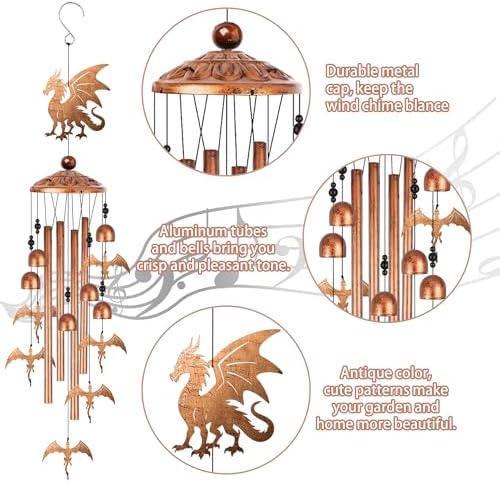 Dragon Outdoor Metal Wind Chime - Image 3