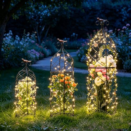 Obelisk Trellis 26" Metal Garden Support for Climbing Plants - Image 6