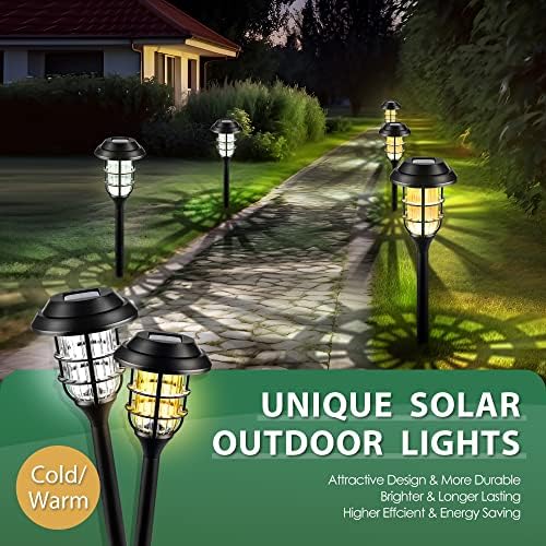 SOLPEX Solar Pathway Lights Waterproof Outdoor Lighting, Cold White 8 Pack - Image 6