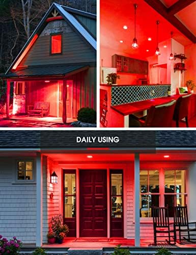 L LOHAS LED PAR38 Red Flood Light Bulbs, Christmas LED Flood Light Outdoor - Image 5