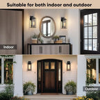 WIHTU 15.78'' Exterior Porch Light Fixture,Outdoor Wall Sconce Lights,Black - Image 5