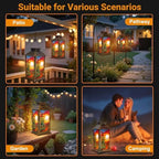 Solar Lantern Outdoor Waterproof Desert Sunset Landscape Saguaro Vibrant Sky Garden Decor LED Hanging Solar Lights Tabletop Lamp Gifts for Women Mom Outside Yard Patio Porch - Image 6