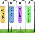 Ashman Shepherd's Hooks 35 Inch (40 Per Pack), Black, Made of Premium Metal for Hanging Solar Lights, Bird Feeders, Mason Jars, Christmas Lights, Lanterns, Garden Stakes and Wedding Décor. - Image 2