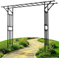 Garden Arch Trellis100.4 L×85.4" H Sturdy & Rustproof Flat Top Garden Arch by TrellumeGardenHome