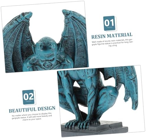 Gothic Resin Gargoyle Statue Garden Decor Figurine for Xmas Halloween - Image 5
