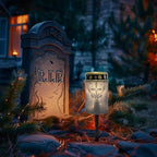 Poceacles 10 Pack Cross Solar Lights Solar Outdoor Lights Outdoor Waterproof Stake Solar Lights Votive Candles Grave Solar Candles for Memorial Day Decorations, Deer Cross Dove of Peace Light - Image 2