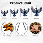 Rising Raven Mosaic Effect Acrylic Suncatcher - Image 2