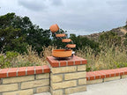ASC Cascade Ceramic Solar Water Fountain Bowls 5 Tierd with Panel Pump Cascading Garden Decoration Bird Iron Frame - Image 4