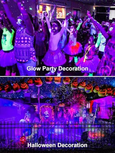 ZUCKEO Blacklight Spotlight Outdoor 15W Halloween Black Light Spot Light with US Plug, IP66 Landscape Black Lights Fixtures for Glow Party Fluorescent Yard Garden House Decorating(6Pack) - Image 7