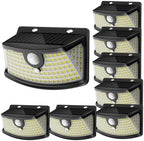 Aootek Solar Motion Sensor Lights Outdoor 120 LEDs, Black, 8 Pack by Lightupeveryconer