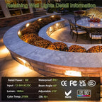 Retaining Wall Lights,12 Pack 7 Inch LED Hardscape Lighting,12-36V 2.5W Low Voltage Fence Lights,Outdoor Step Lights with IP67 Waterproof 2700K Warm Light - Image 3
