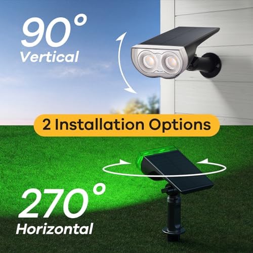 Consciot Solar Lights Outdoor Waterproof, Halloween Color Changing Spotlights with 7 Modes, IP67 Multicolor Decorations Landscape Lights for Pathway Patio Fence Yard, Auto On/Off, 6 Pack - Image 4