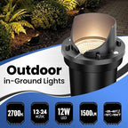 8 Pack 12W LED Low Voltage Landscape Well Lights, 2700K - Image 2