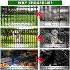 10 Panels Garden Fencing Animal Barrier, 33 in(H) X 24 ft(L) Dog Fence Outdoor for Yard Rustproof No Dig Decorative Tall Garden Fence Metal Wire Panel Border Patio Rabbit Temporary Ground Stakes - Image 5