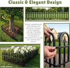 LaLaGreen Decorative Garden Edging Border (24in, 20 Pack) Black Fence Panel - Image 6